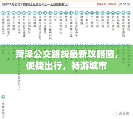 菏泽公交路线最新攻略图，便捷出行，畅游城市