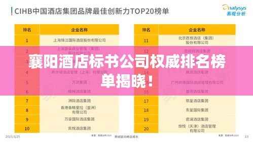 襄阳酒店标书公司权威排名榜单揭晓！