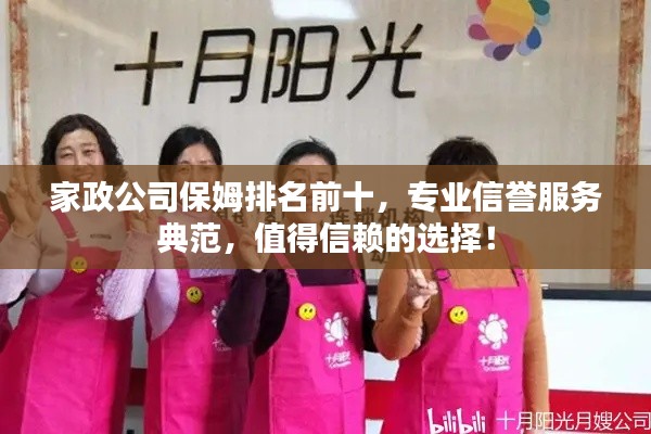 家政公司保姆排名前十，专业信誉服务典范，值得信赖的选择！