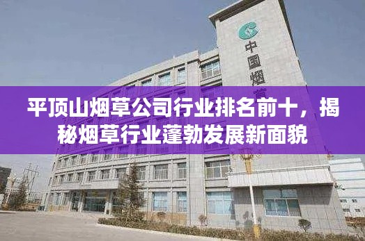 平顶山烟草公司行业排名前十，揭秘烟草行业蓬勃发展新面貌