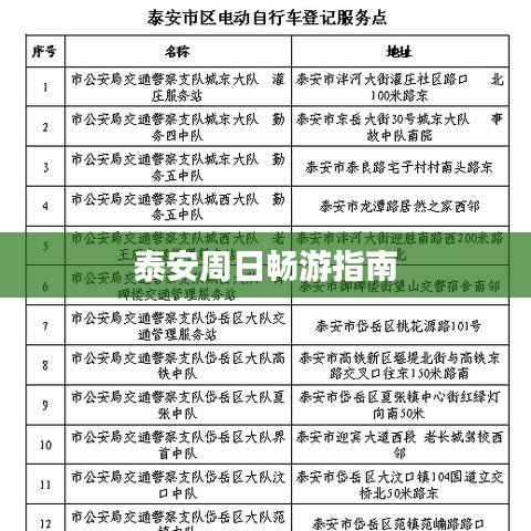 泰安周日畅游指南