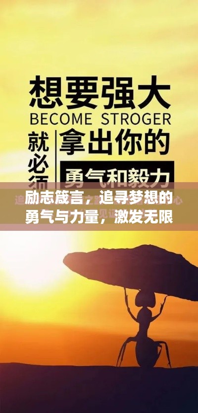 励志箴言，追寻梦想的勇气与力量，激发无限潜能！