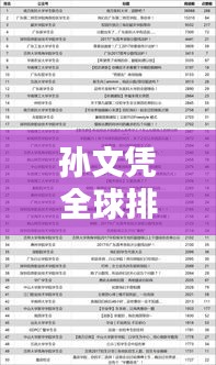 孙文凭全球排名及影响力解析